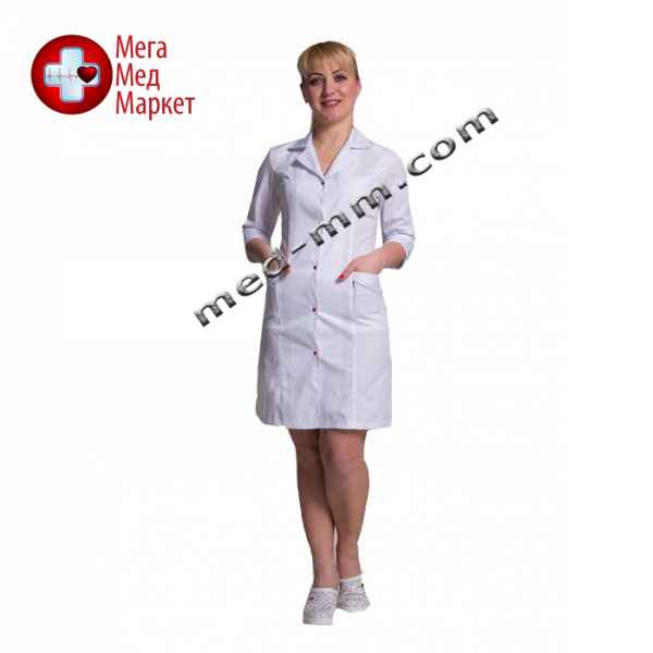 Купить Медицинский халат женский Англия белый №56 цена, характеристики, отзывы